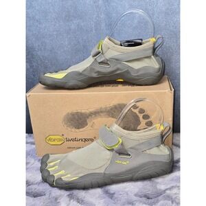 NWB Vibram FiveFingers KSO Grey Yellow Barefoot Shoes Womens 37 US 6.5-7